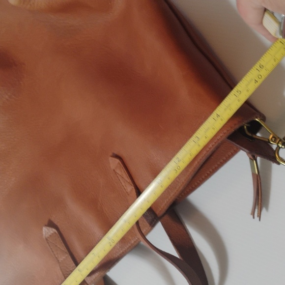 Madewell Brown Tote with Leopard Strap - Picture 10 of 12